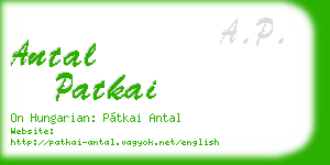 antal patkai business card